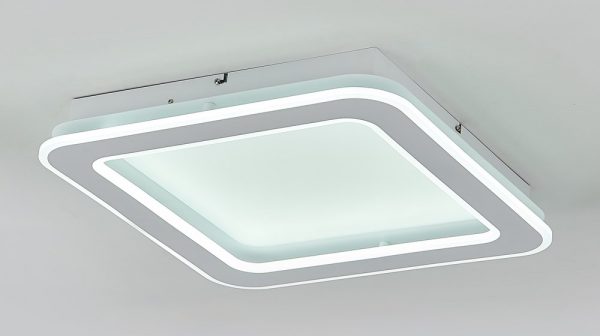 Saturn Square LED Oyster Chrome Ring - Toongabbie Lighting